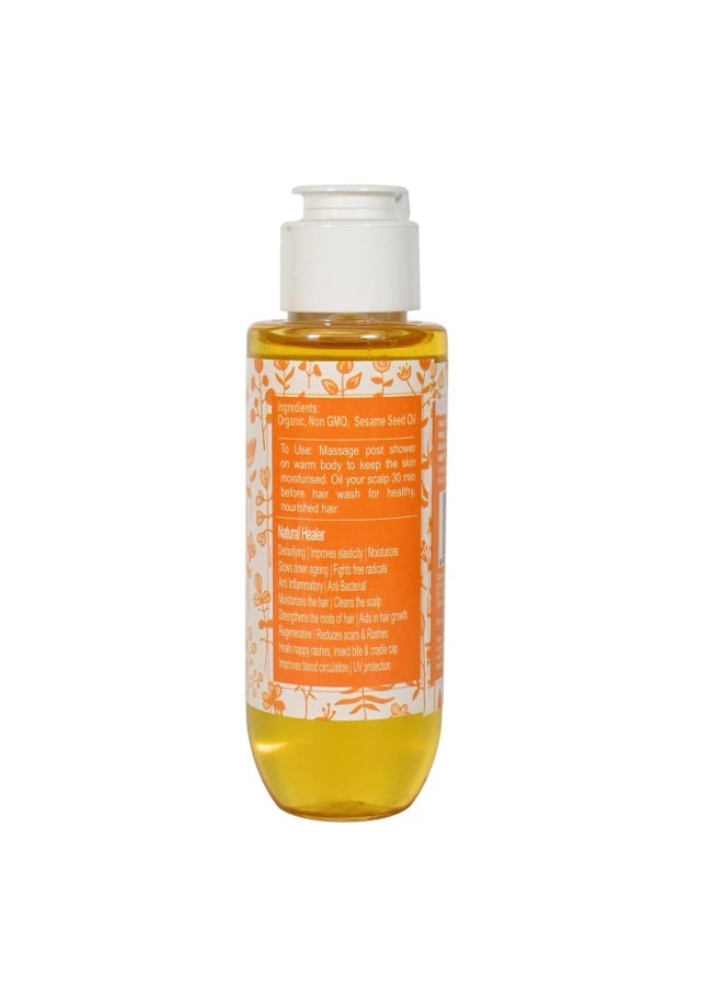 Rustic Art Sesame Seed Oil | Organic & Coldpressed | For skin and hair | For Men & Women |100 ml - Image 2