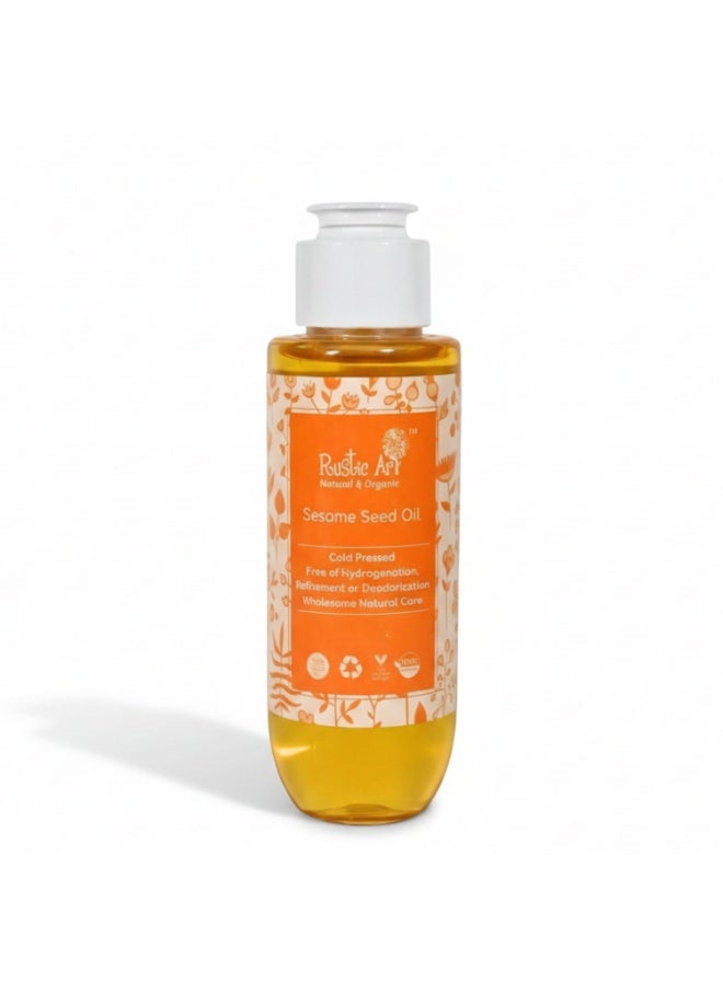 Rustic Art Sesame Seed Oil | Organic & Coldpressed | For skin and hair | For Men & Women |100 ml - Image 1