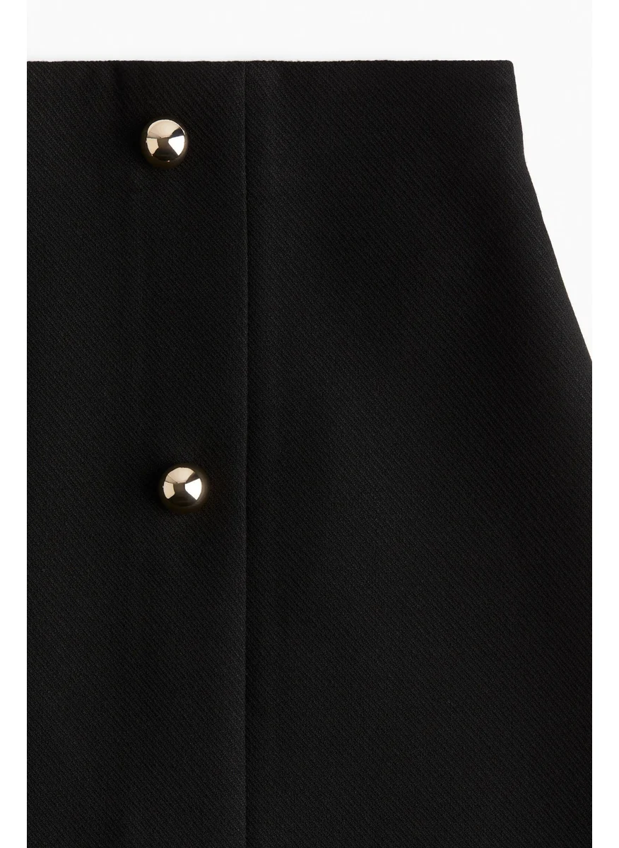 H&M Button-Front Mini Skirt
