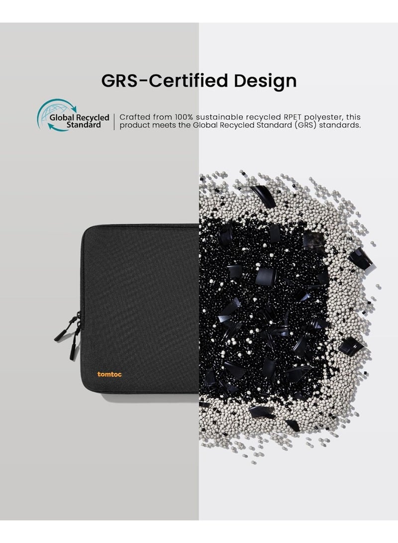 Tomtoc Defender-A13 360 Protective Laptop Sleeve Set for 14-Inch MacBook Pro M4/M3/M2/M1 Pro/Max (A3112 A3401 A3185 A2992 A2918 A2779, 2024–2021) – Water-Resistant Case Bag with Accessory Pouch, Eco-Friendly Laptop Sleeve Bag - Image 5