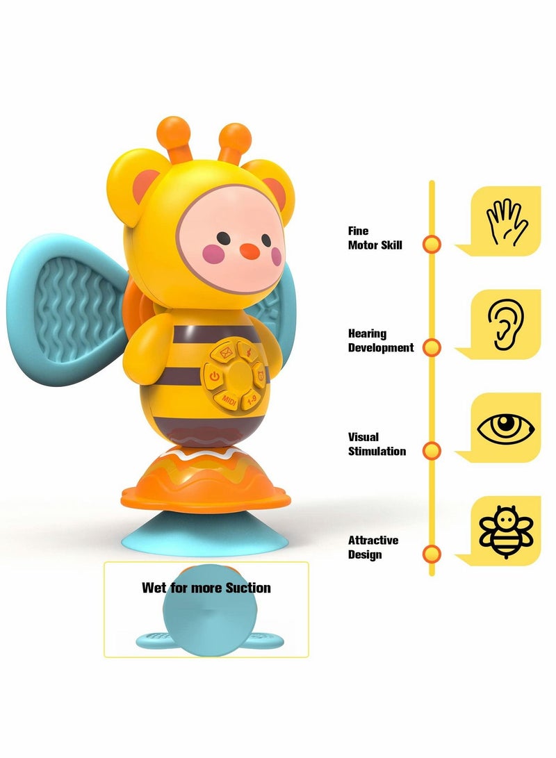 SYOSI Yellow Bee Toy with Music and LED Lights Infant Light Up Toys - Image 2