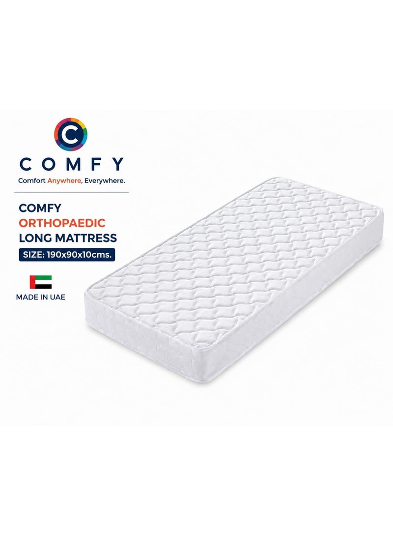 Comfy مرتبة مريحة طويلة مستقيمة لتقويم العظام، مفردة بيضاء 2 - Image 1