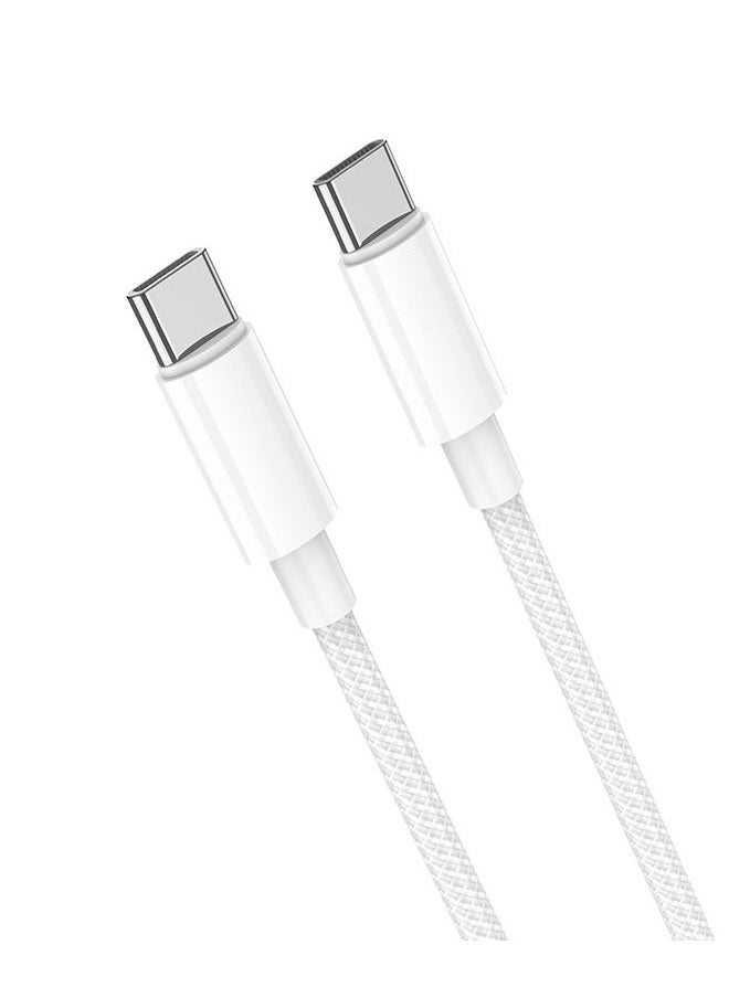 NIPUDUN USB-C To USB Type-C Cable 60W PD Charging Cable 2M White  - Image 3