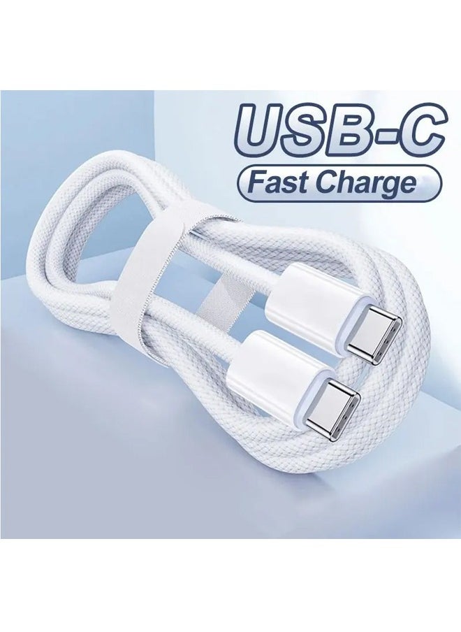 NIPUDUN USB-C To USB Type-C Cable 60W PD Charging Cable 2M White  - Image 4