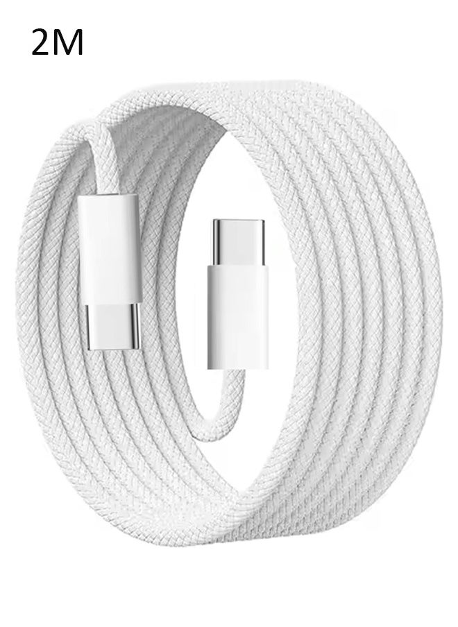 NIPUDUN USB-C To USB Type-C Cable 60W PD Charging Cable 2M White  - Image 2