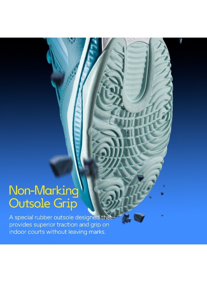 Li-Ning Halberd Strike Non Marking Badminton Shoes | All Indoor Sports | Lightweight, Breathable & Durable (Blue Jade/Floating Green ) EUR 35.6 - Image 3