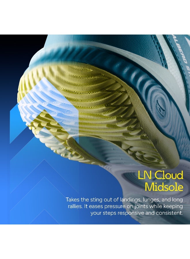 Li-Ning Halberd Strike Non Marking Badminton Shoes | All Indoor Sports | Lightweight, Breathable & Durable (Blue Jade/Floating Green ) EUR 35.6 - Image 4