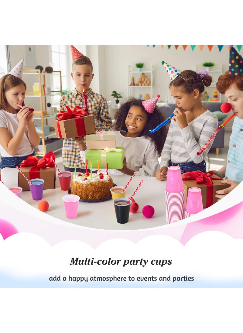 Mifoci Mifoci 50 Pcs 16 oz Plastic Drinking Cups Plastic Disposable Cups for Wedding graduation Birthday Party Valentine Christmas Picnics Barbecues Supplies(Pink)  - Image 4