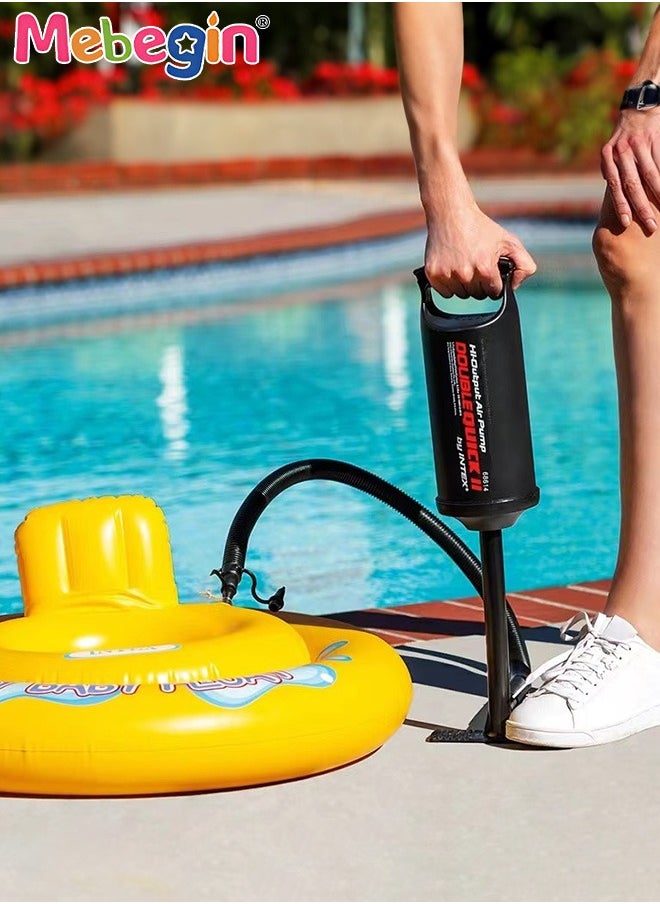 MEBEGIN - Hand Pump,Double Quick Air Pump for Inflatable, Hand Held Air Pump Rapid Inflation Portable Manual Air Pump with 3 Nozzle for Outdoor, Swimming Ring, Mattress, Pool Floats, Inflatable Toys - Image 1