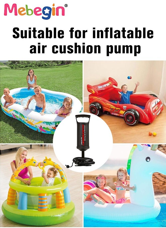 MEBEGIN - Hand Pump,Double Quick Air Pump for Inflatable, Hand Held Air Pump Rapid Inflation Portable Manual Air Pump with 3 Nozzle for Outdoor, Swimming Ring, Mattress, Pool Floats, Inflatable Toys - Image 1