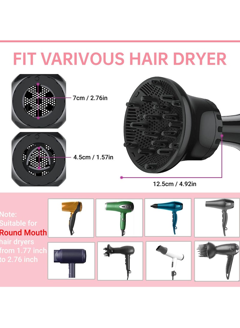Zikra Hair Diffuser Universal Diffuser Attachment for Hair Dryer Hair Diffuser for Curly Hair Adaptable for Blow Dryers with 1.57‚Äù to 2.76‚Äù for Curly or Wavy Hair - Image 4