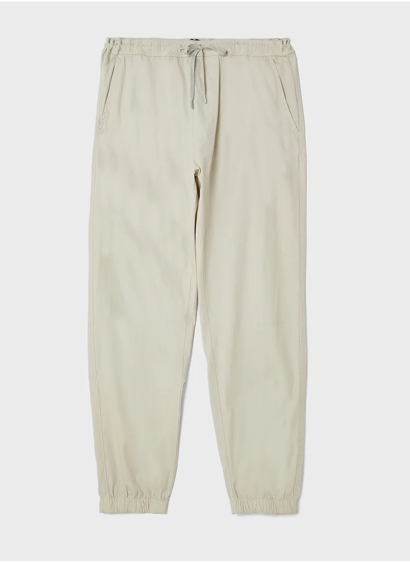 BRAVE SOUL Cuffed Canvas Pants