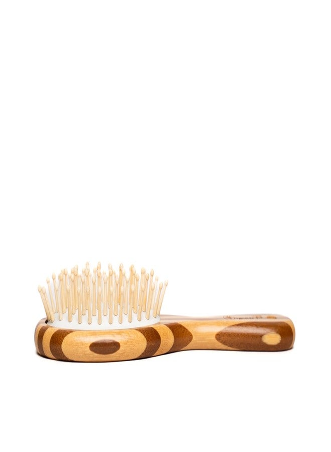 Organic B Oval Strip Bamboo Paddle Hair Brush Comb for Women and Men - Natural Bamboo Bristles for Detangling, Frizz Control, Scalp Massage - Paddle Brush for All Hair Types - Image 2