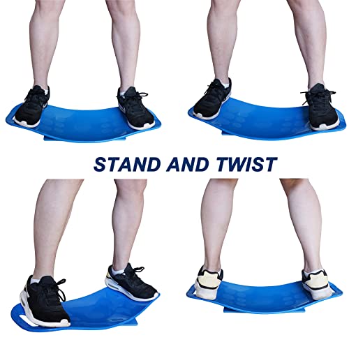 Kiamnitau Balance Simply Board with Workout Mat - Yoga Fitness Balance Board for Core Training (Purple) - Image 2