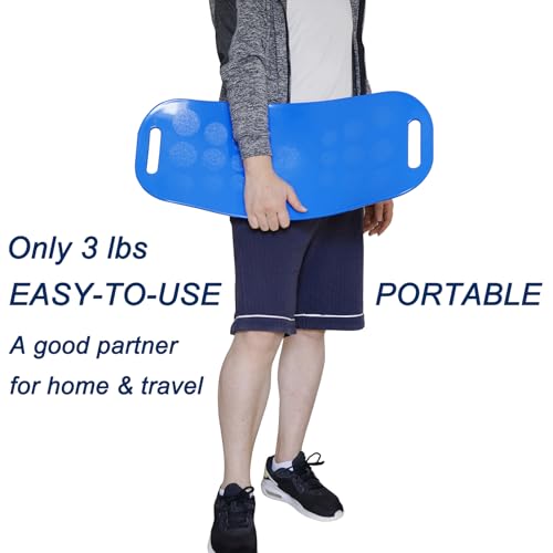 Kiamnitau Balance Simply Board with Workout Mat - Yoga Fitness Balance Board for Core Training (Purple) - Image 3