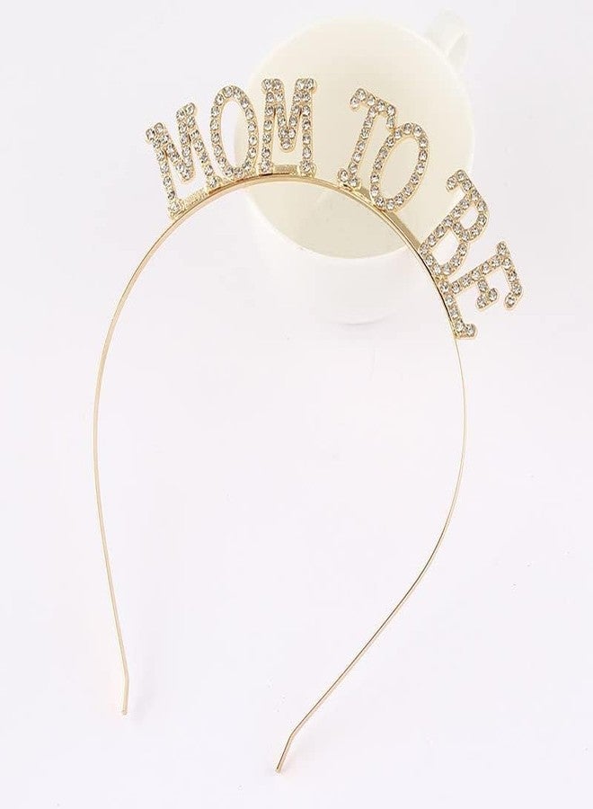 بارتيسانث تاج استحمام الطفل من بارتي سانثي، عبوة من قطعة واحدة، تاج ذهبي للأم الحامل، زينة لحفلة الحمل وجلسة التصوير، طوق رأس للأم، هدية قطعة واحدة - Image 5