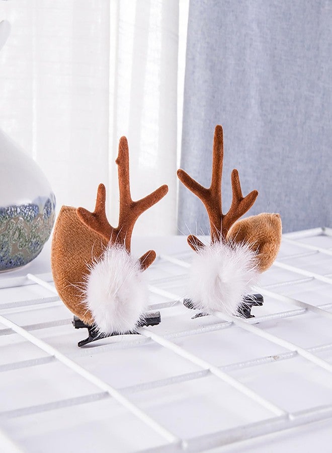 Soochat Christmas Hair Clips Reindeer Ears Hair Clips Deer Ears Hair Clips for Xmas Party Cosplay Hair Accessories - Image 5