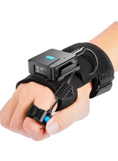 Generic Wearable Glove QR Code Scanner, 1D 2D Finger Ring Bluetooth Barcode Leftu0026Right Hand Wearable, Portable Wireless Book Inventory Bar Reader Compatible with iPhone iPad Android Tablet  - Image 1