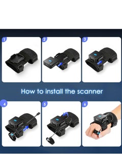 Generic Wearable Glove QR Code Scanner, 1D 2D Finger Ring Bluetooth Barcode Leftu0026Right Hand Wearable, Portable Wireless Book Inventory Bar Reader Compatible with iPhone iPad Android Tablet  - Image 4