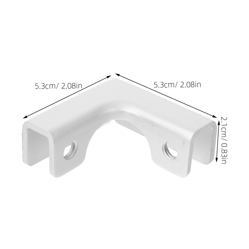 Glass Connector Aluminum Alloy Glass Clamp 2 Way Glass Connector Rimless Clip Holder for Fixing Fish Glass Wind Guard Glass Display Cabinet (FIT for 8-10mm Thickness Glass) - Image 3
