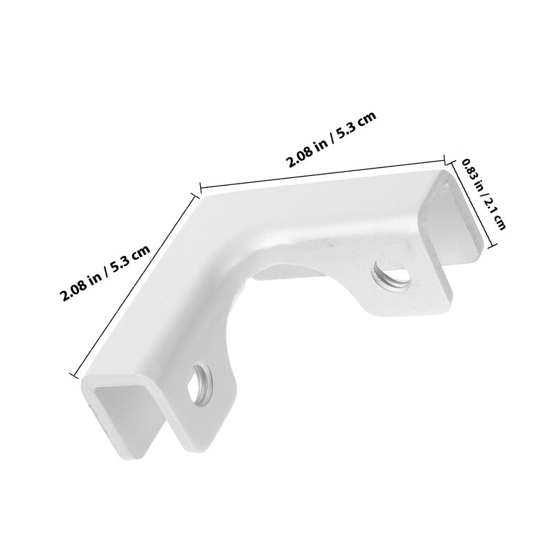Glass Connector Aluminum Alloy Glass Clamp 2 Way Glass Connector Rimless Clip Holder for Fixing Fish Glass Wind Guard Glass Display Cabinet (FIT for 8-10mm Thickness Glass) - Image 2