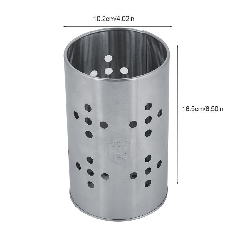 Stainless Steel Kitchen Utensil Holder Cylinder for Forks Knives Spoons Chopsticks - Image 3