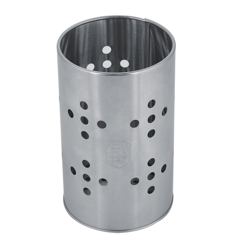Stainless Steel Kitchen Utensil Holder Cylinder for Forks Knives Spoons Chopsticks - Image 2