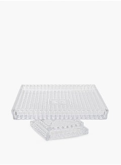 Villeroy & Boch Spiral Rectangle Plate Footed 30x25cm  - Image 1