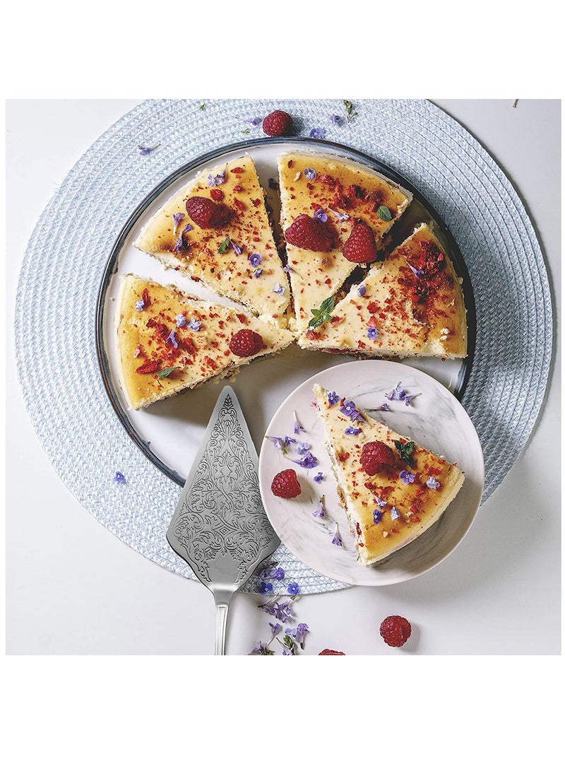 مجموعة من 2 سكين كعكة فضية ريفية ومجموعة تقديم لحفلات الزفاف، والحفلات، وأعياد الميلاد، والذكرى السنوية - لمسة ريفية مثالية ليومك الخاص - Image 3