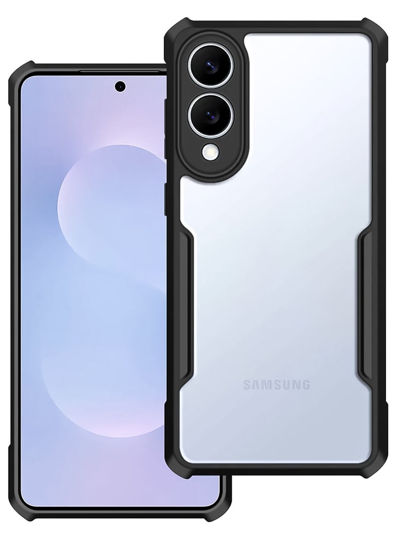 جراب لهاتف سامسونج جالاكسي S25 Edge، غطاء خلفي بحماية للكاميرا، صدام ممتص للصدمات من مادة TPU + PC، حافظة نحيفة مقاومة للاصفرار للحماية من الخدوش والتلف - Image 1