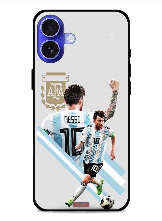 Tolwak Apple iPhone 16 Plus Protective Case Cover Leo Messi Art - Image 1