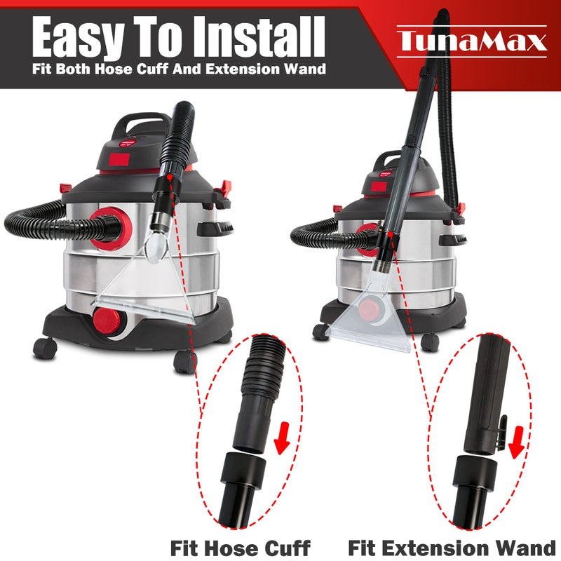 TunaMax Universal Work with All Vacs with 2-1/2" & 1-7/8" &1-1/4" Three Adapters Extractor Attachment for Upholstery & Carpet Cleaning & Auto Detailing - Image 4