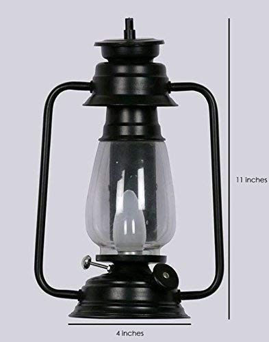 SVDK Black Pack of 1 Iron Lantern Wall Light Sconce Lamp - Image 5