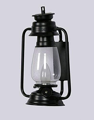 SVDK Black Pack of 1 Iron Lantern Wall Light Sconce Lamp - Image 3