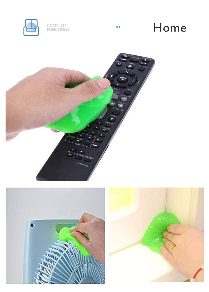 WOLFANO Super Clean Magic Slime Pack of 2 Dirt and Dust Cleaning Reusable Gel for Your Home Electronic Devices Sofa Corners Light Switches Door Knobs and Bells - Image 3