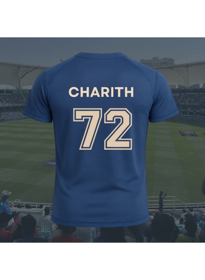 Srilanka Cricket Player Name Dry Fit T-Shirt For Mens | Half Sleeve Round Neck | Jersey For Sports,Training & Casual Wear | Lightweight Tee - Image 2