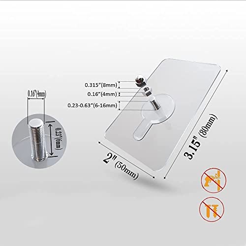 JIALTO Plastic 30 Pcs Adhesive Nails Wall Poster Non-Trace Stick Wall Hook, Adhesive Hooks, Heavy Duty Wall Hooks for Hanging, Durable Practical Transparent Strong Adhesive Screw Wall Nail - Image 2