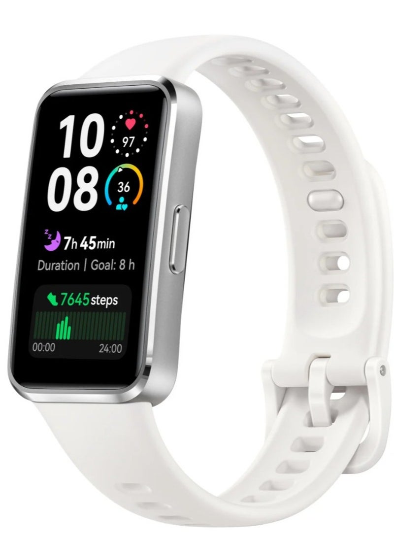 Huawei eKit (White) Huawei Band 10  – Premium Aluminum Alloy Smart Band with Pro-Level Health Insights & Quick Charge" - Image 1