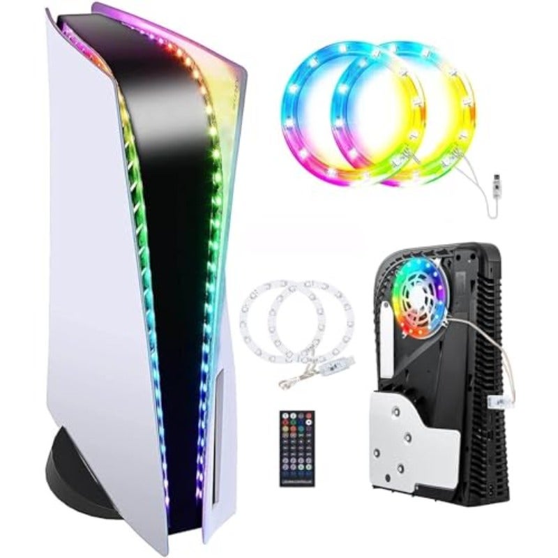 شريط أضواء LED RGB من سيهاوي لجهاز PS5، 7 ألوان، تأثيرات متعددة، ملحقات زخرفية، أشرطة مرنة مع جهاز تحكم عن بعد بالأشعة تحت الحمراء - Image 1