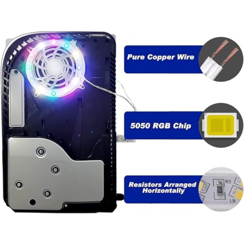 شريط أضواء LED RGB من سيهاوي لجهاز PS5، 7 ألوان، تأثيرات متعددة، ملحقات زخرفية، أشرطة مرنة مع جهاز تحكم عن بعد بالأشعة تحت الحمراء - Image 4