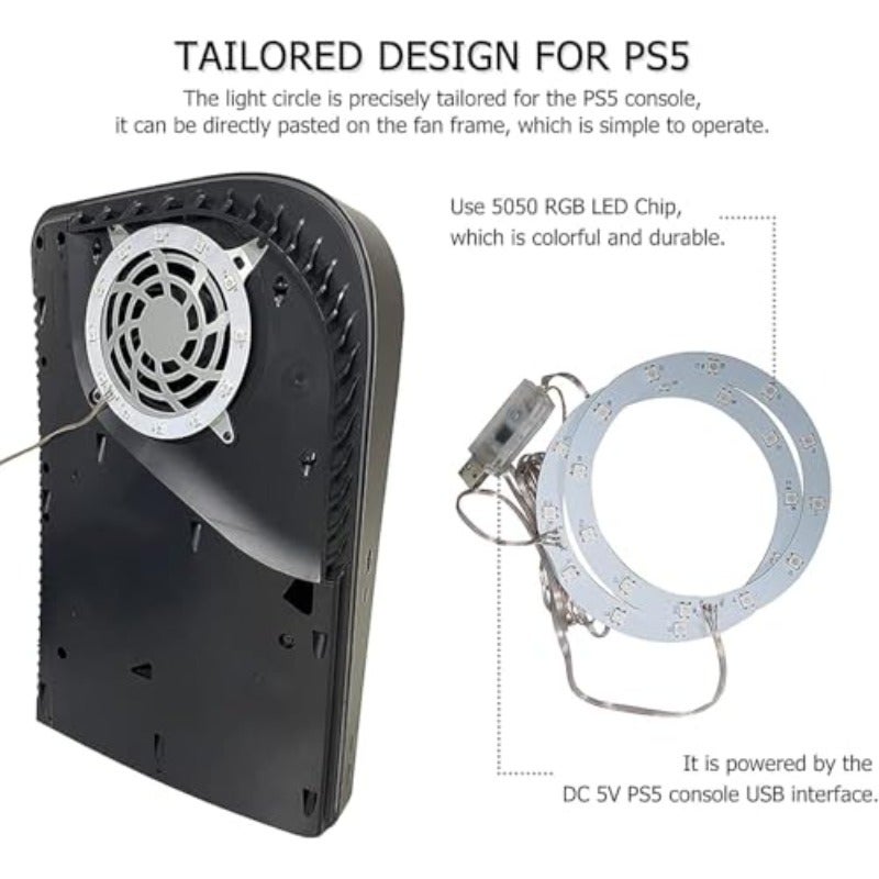 شريط أضواء LED RGB من سيهاوي لجهاز PS5، 7 ألوان، تأثيرات متعددة، ملحقات زخرفية، أشرطة مرنة مع جهاز تحكم عن بعد بالأشعة تحت الحمراء - Image 3