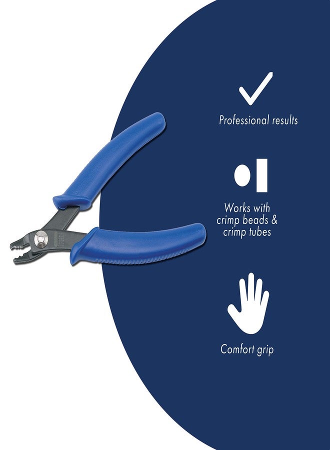 بيدالون أداة تجعيد Beadalon القياسية - تناسب خرز التجعيد من رقم 1 إلى 3، وأنابيب التجعيد من رقم 2 إلى 3، لون أزرق داكن، 5.25 بوصة / 13.3 سم - Image 2