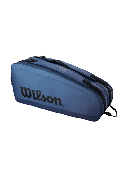 Wilson Ultra V4 Tour Tennis Racket Bag, Blue, Adults, Holds up to 6 Rackets