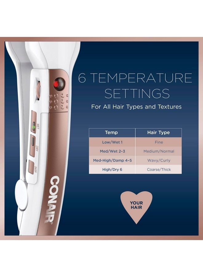 Conair Double Ceramic Flat Iron, 1 1/2-inch Wet-to-Dry Hair Straightener - Image 4