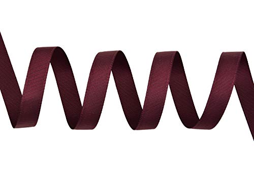 YAMA 1/2 inch Solid Grosgrain Ribbon Roll - 25 Yards for Gift Wrapping Ribbons, Burgundy - Image 3