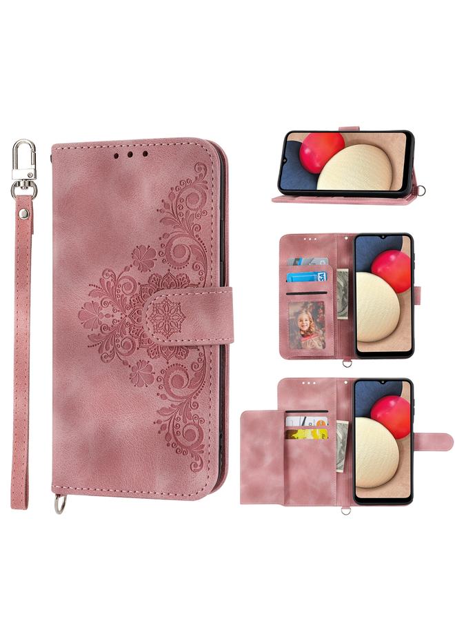 إيروريكس جراب لهاتف Sharp Simple Sumaho 5، جراب جلدي بملمس جلدي ونقشة زهور - Image 1