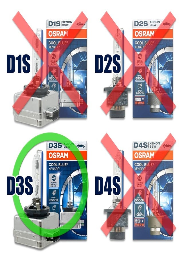 OSRAM Xenarc D3S Cool Blue 66340CB HID Xenon Headlight Bulbs 42V 35W 5500K Made in Germany | Pack of 2 - Image 2
