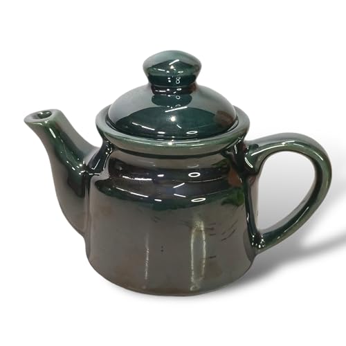 BACKKSPACE RETAIL Teapot Set - Antique Green with 2 Cups (160ML), 1 Kettle (450ML), and 1 Plate | Use for Gift, Office, Home | Lead-Free and Non-Toxic Ceramic Material That Makes It Safe for Health - Image 5
