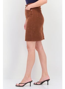GANT Women Textured Mini Skirt, Brown  - Image 2
