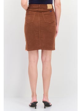 GANT Women Textured Mini Skirt, Brown  - Image 3